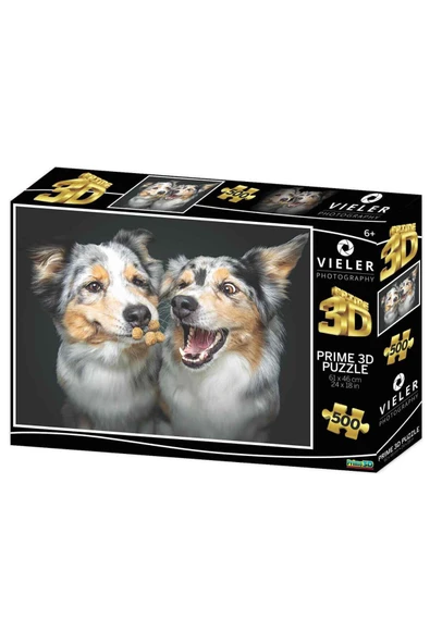 Köpekler 500 Parça Puzzle Prime 3D - 2