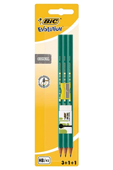 Bic Kurşun Kalem Silgi Kalemtıraş Set