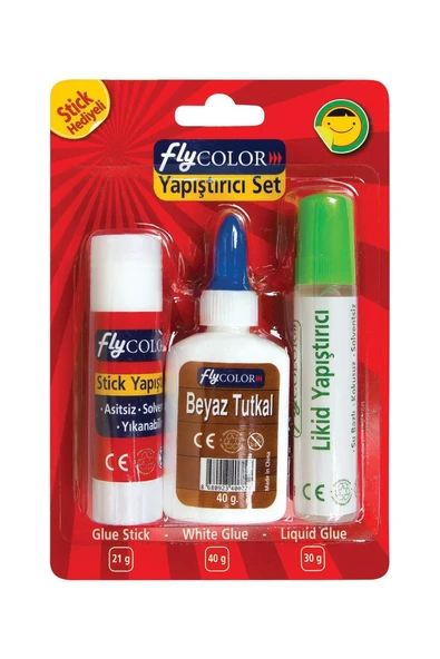 Fly Yapıştırıcı Set 21gr Stick+30 gr Su Bazlı Yapıştırıcı+40 gr Tutkal - 2