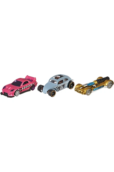 Hot Wheels Üçlü Araba Seti - 1:64 Ölçekli 3 Adet Araba - K5904
