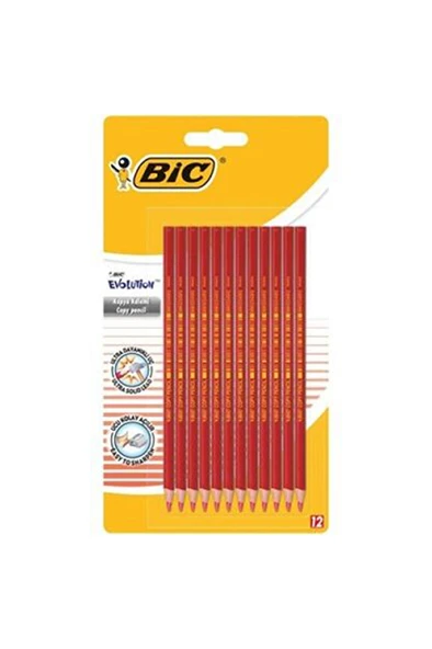 BIC Evolution 12'li Kırmızı Kopya Kalemi