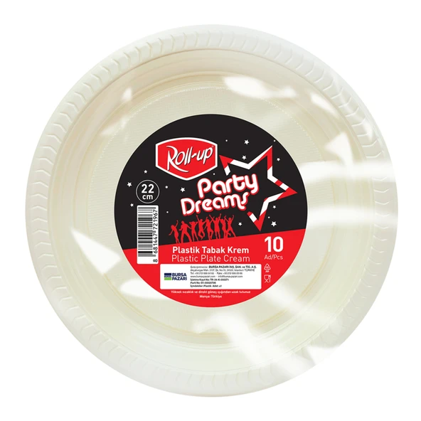 Roll-Up Party Dreams Tabak Krem 10'lu ürün görseli