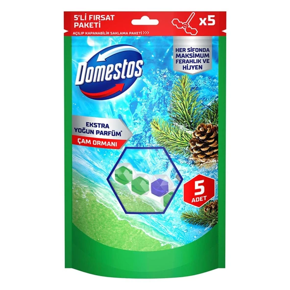 Domestos Wc Blok Çam Ferahlığı 5 x 50 G ürün görseli