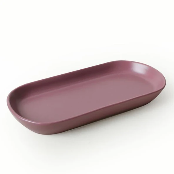 Keramika Seramik Noyan Kayık Tabak Lavander 26 Cm