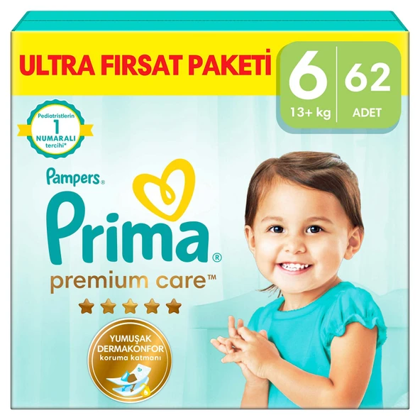 Prima Premium Care Fırsat Paket 6 Beden 13+ Kg 62'li