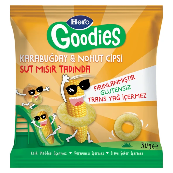 Hero Goodies Süt Mısırlı Karabuğday Nohut Cipsi 30 G ürün görseli