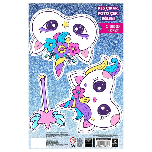I Love Unicorn 100+ Çıkartma Hediyeli Boyama Kitabı - 3