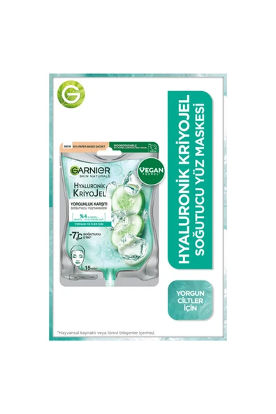 Garnier Hyaluronik Kriyojel Yorgunluk Karşıtı Soğutucu Yüz Maskesi - 2