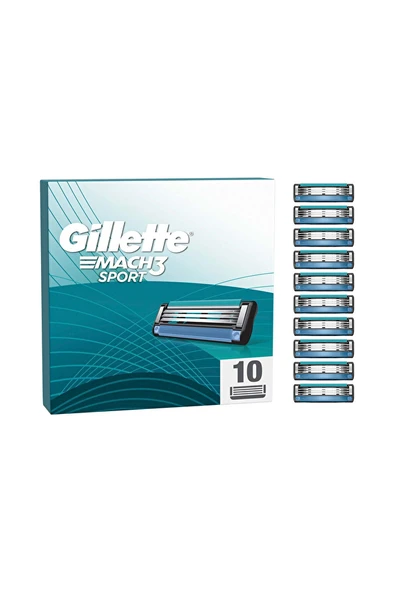 Gillette Mach3 Sport 10'lu Yedek Bıçak ürün görseli 1