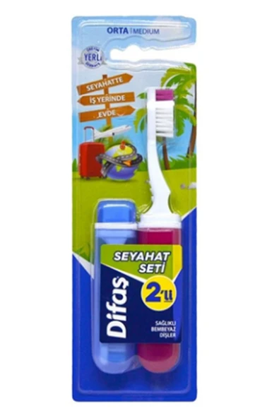 Difaş Diş Fırçası 2'li Seyahat Seti - 2