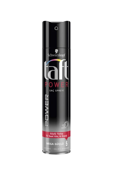 Taft Saç Spreyi No 5 Power Kafainli Mega Güçlü 250 ml - 2
