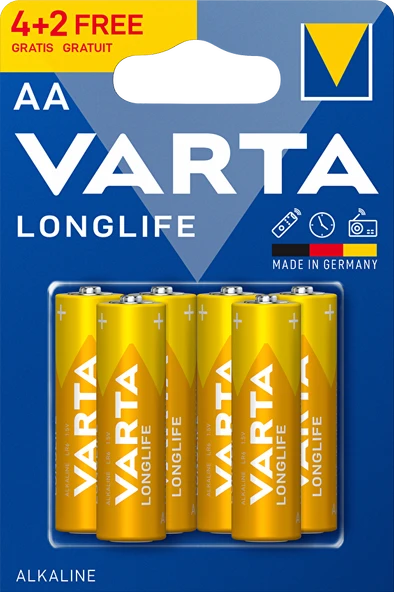 Varta Longlife Extra 6'lı Kalem Pil