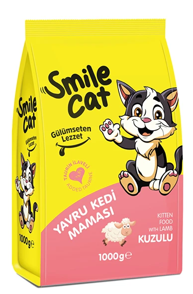 Smile Cat Kuru Yavru Kedi Maması Kuzulu 1Kg