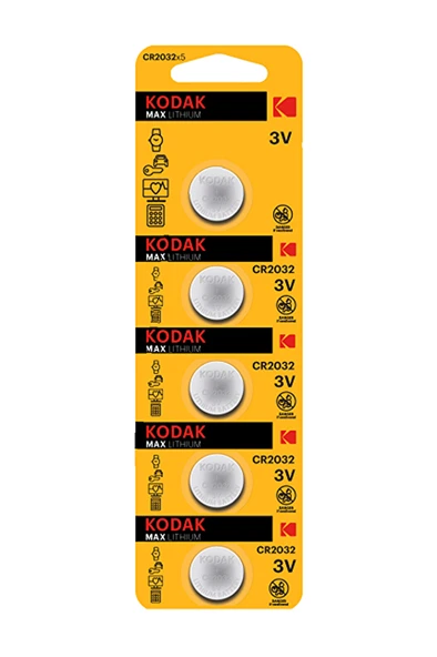 Pil Kodak Düğme 2032 5 Lı