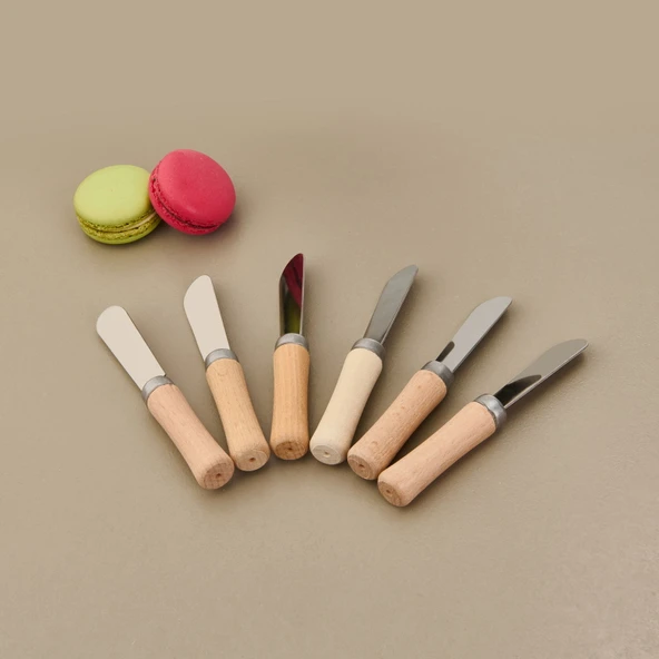 Life Ahşap Saplı 6'lı Terayağ Bıçağı - Kahverengi - 10,2 cm