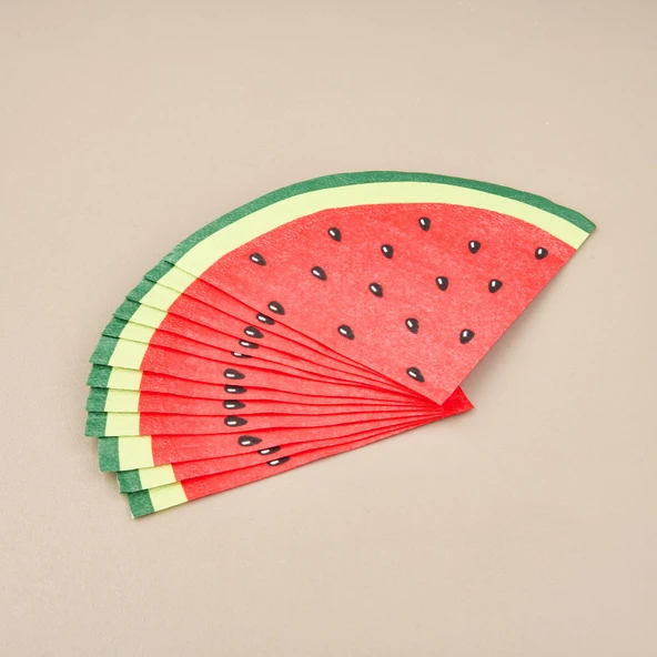 Houseware 12'li Karpuz Desenli Peçete - Asorti - 32 cm - 2