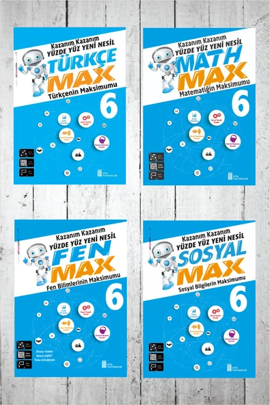 Ata 6.Sınıf Türkçe-Matematik-Fen Bilimleri-Sosyal Bilgiler Max Seti ürün görseli 1