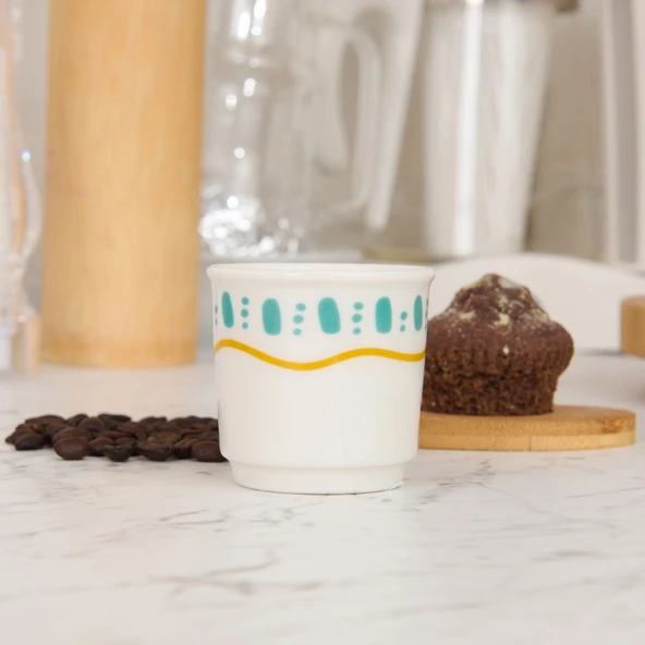Kitchen Amour Espresso Fincanı - Renkli - 80 ml