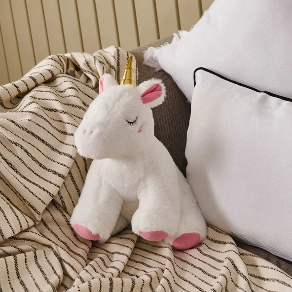 Soft Unicorn Figürlü Yastık - Beyaz - 25x32 cm ürün görseli 1