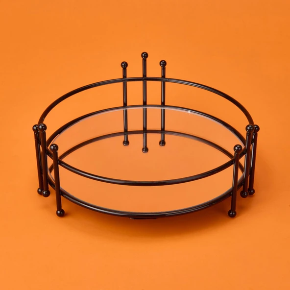 Bath Dokuz Telli Aynalı Organizer - Siyah - 9x21 cm ürün görseli