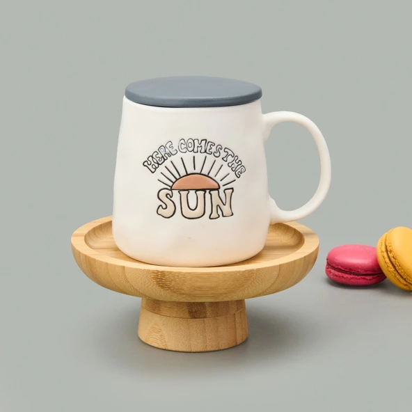 Kitchen Here Comes The Sun Kupa - Krem - 450 ml - 2