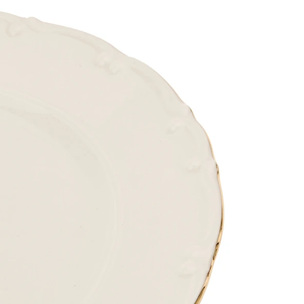 Porselen Liana File Servis Tabağı - Krem - 27 cm - 3