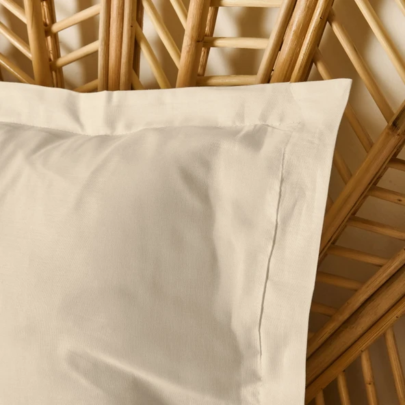 Soft Basic Oxford 2'li Yastık Kılıfı - Bej - 50x70 cm - Resim 2
