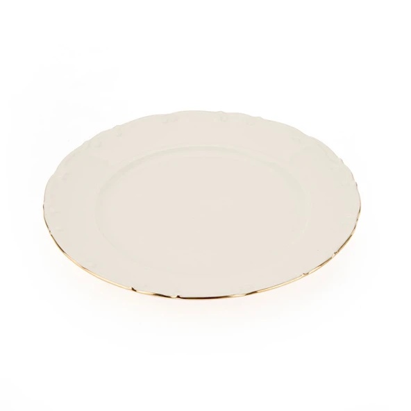 Porselen Liana File Servis Tabağı - Krem - 27 cm - 2