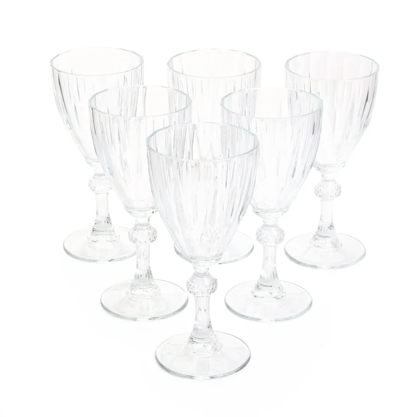 Diamond 6'lı Ayaklı Bardak - Şeffaf - 245 ml