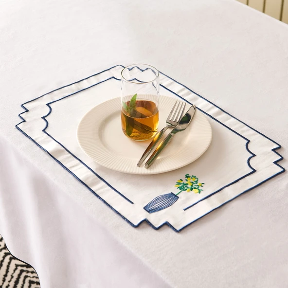 Soft Lime Amerikan Servis - Beyaz - 30x50 cm - Resim 2