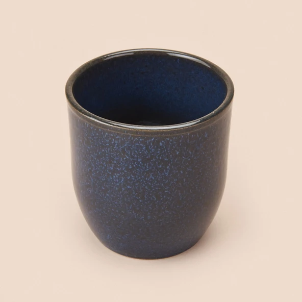 PROFESSIONAL Ankara Reaktif Seramik Saksı - Mavi - 13,5x12,5 cm - 3