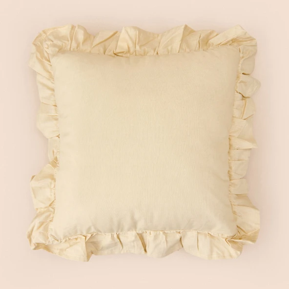 Soft Fancy Kırlent - Bej - 40x40 cm - Resim 2