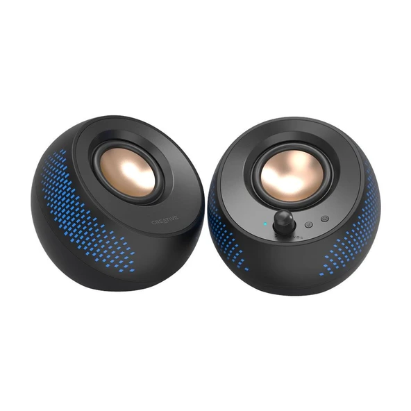 Creative Pebble X 2.0 Özelleştirilebilir RGB Aydınlatma, Bluetooth 5.3, 15W'a Kadar RMS Gücüne Sahip USB-C Hoparlör - 1