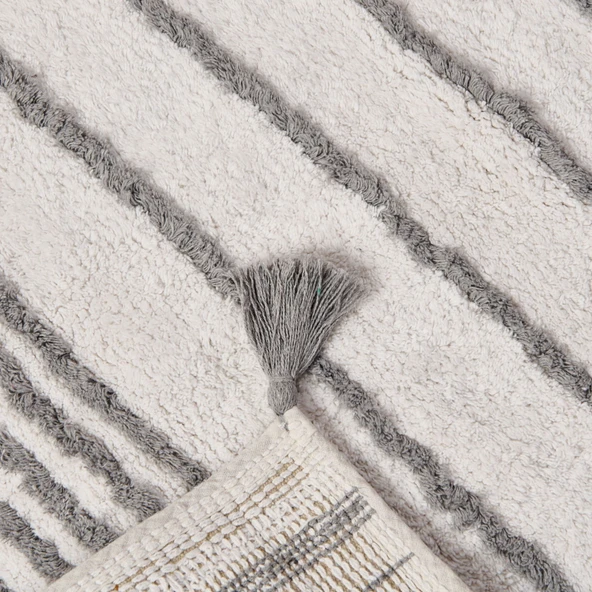 Soft Line Tufting Banyo Paspası - Beyaz - 60x90 cm - 3