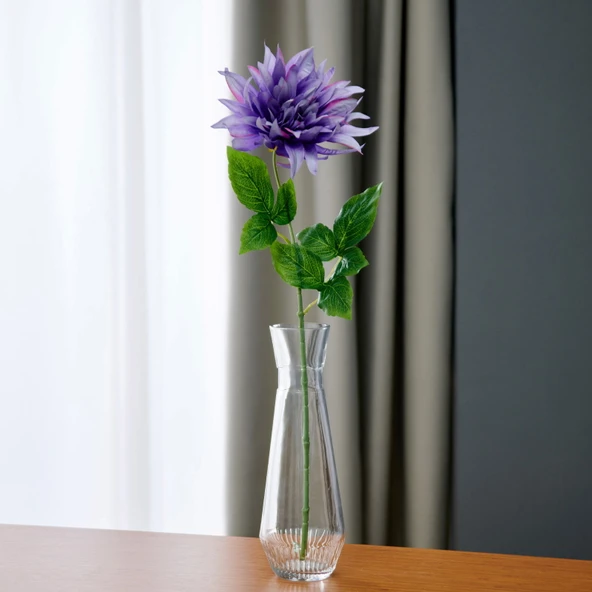 Dekoratif Dahlia Mor Yapay Çiçek - 64 cm ürün görseli