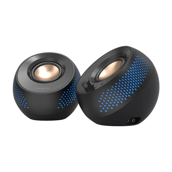 Creative Pebble X 2.0 Özelleştirilebilir RGB Aydınlatma, Bluetooth 5.3, 15W'a Kadar RMS Gücüne Sahip USB-C Hoparlör - 3