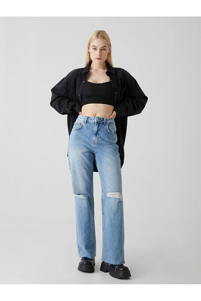 Ltb Askılı Dantel Top Siyah Atlet - 2