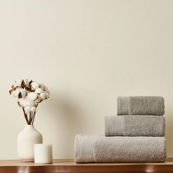 Soft Premium Yüz Havlusu - Gri - 50x90 cm - 2