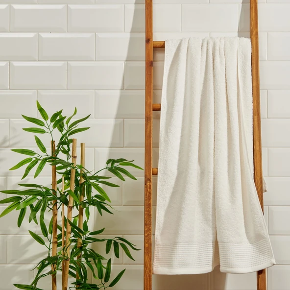 Vionel Banyo Havlusu - Beyaz - 70x140 cm