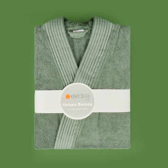 Soft Premium Unisex Bornoz - Haki - S / M - 3