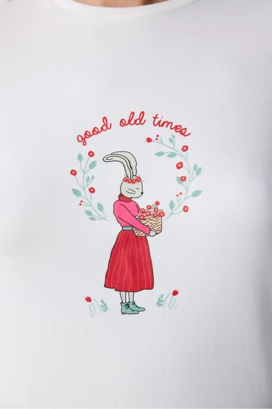 Penti Bloom Termal Beyaz Tişört Pijama Üstü - 5