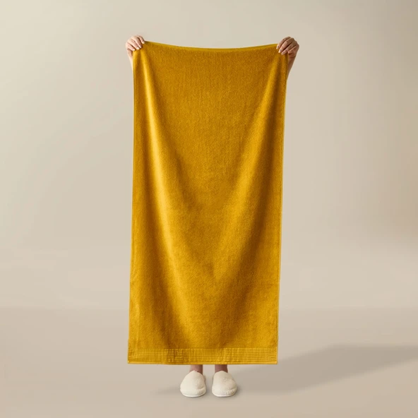 Soft Premium Banyo Havlusu - Hardal - 70x140 cm