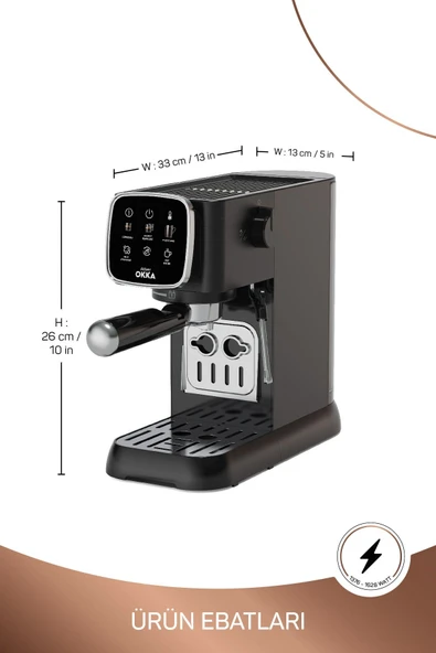 OK0034-05 Arzum Okka Espresso Solo Yarı Otomatik Espresso Makinesi - Krom - 3
