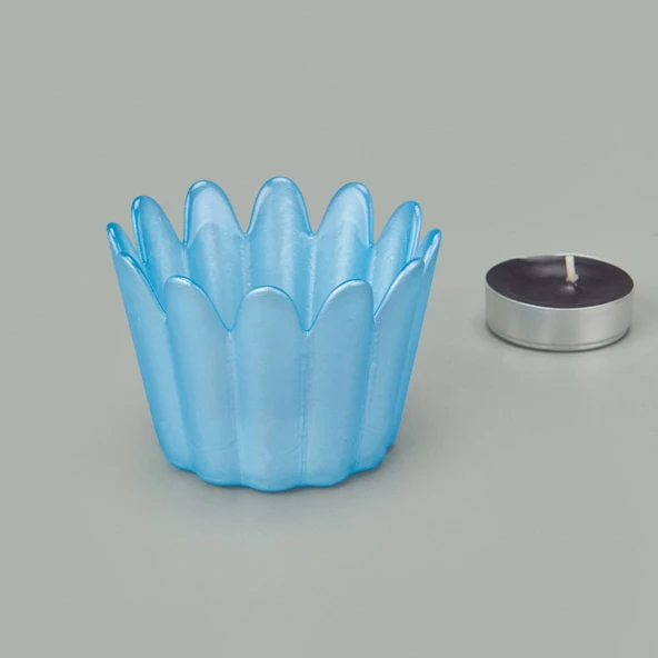 Deco Tulu Mumluk - Mavi - 9 cm - Resim 2