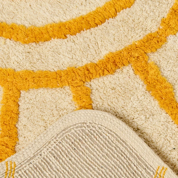 Soft Sun Tufting Banyo Paspası - Ekru - 60x90 cm - 3