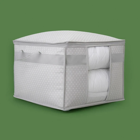 Home Pencere Detaylı Kazak Hurcu - Gri - 45x40x30 cm - 2