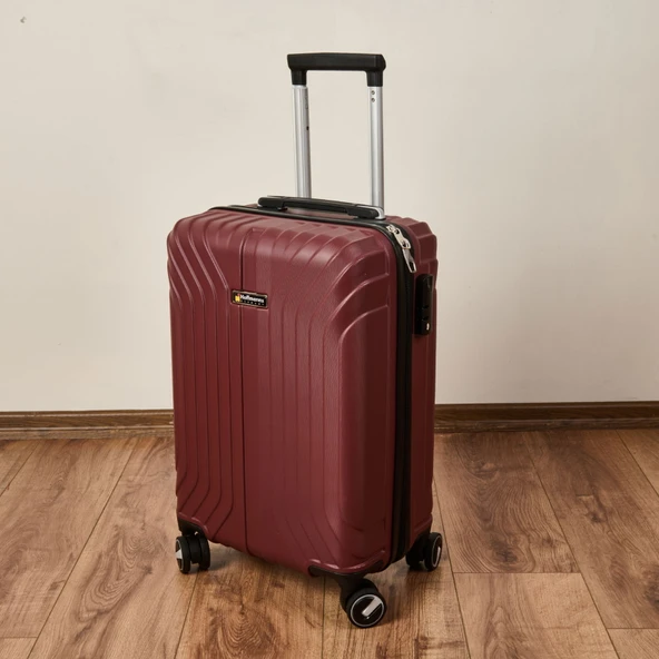 Vertical Line Kabin Boy ABS Valiz - Bordo - 57x37x23 cm - 3