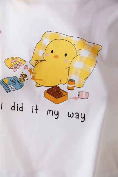 Penti Hooray Printed Tişört Pijama Üstü - 5
