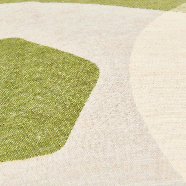Soft Zarmine Kırlent - Ekru / Yeşil - 40x40 cm - Resim 3