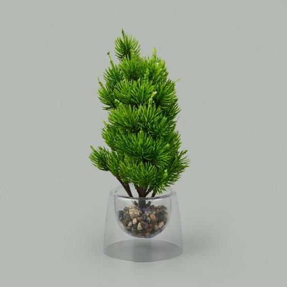 Dekor Yapay Çam Ağacı - Asorti - 26x15 cm ürün görseli